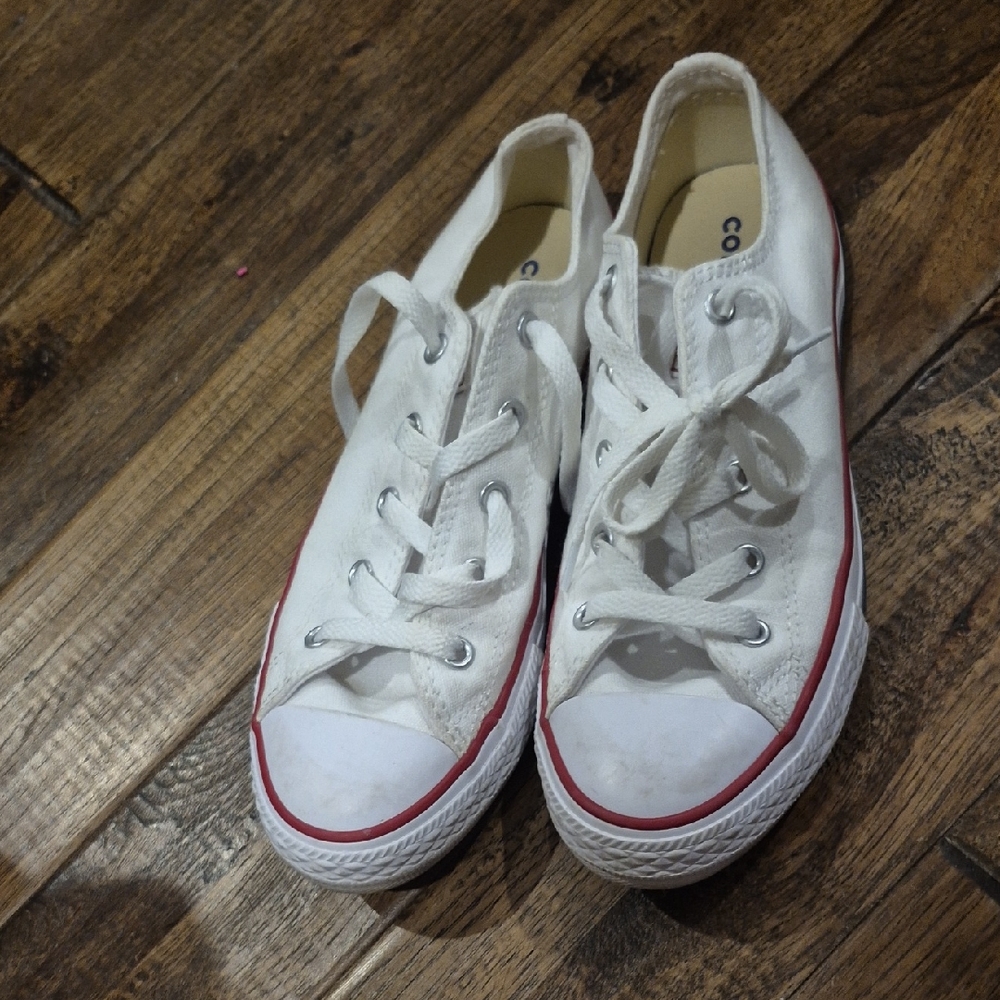Converse White and Red Kids Sneakers